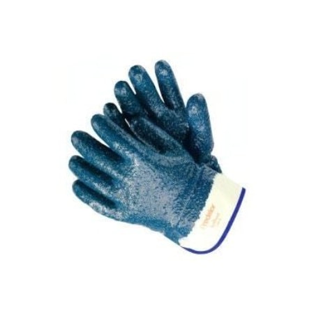 MCR Safety 9761R-L Predator Rough Finish Nitrile Coated Glove Large Blue Pack of 12