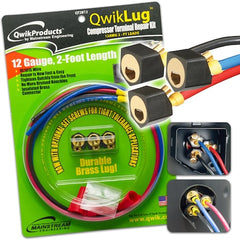 Qwik Products QT2812 Compressor Terminal Repair Kit 12 AWG 2 Feet Replacement QT2812
