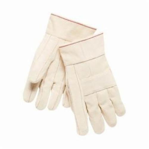 MCR Safety 9124K Hot Mill Gloves Regular Weight Cotton Natural White Band Top Cuff 10-1/2 in