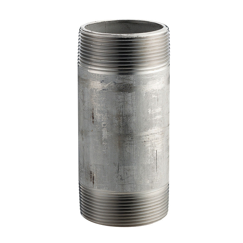 Merit Brass 6032-250 Pipe Nipple, 2 in x 2-1/2 in L MNPT, 316/316L Stainless Steel, SCH 40/STD, Welded