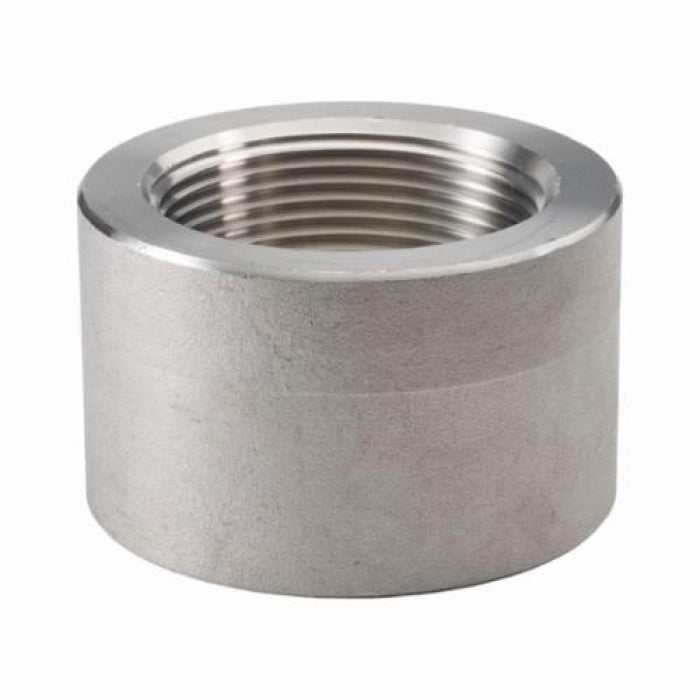 Merit Brass 3411HD-12 Half Coupling, 3/4 in Nominal, FNPT End Style, 3000 lb, 304/304L Stainless Steel, Import