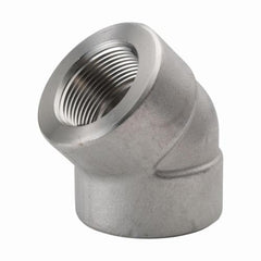 Merit Brass 3402D-04 Pipe 45 Deg Elbow 1/4 in FNPT 3000 lb 304/304L Stainless