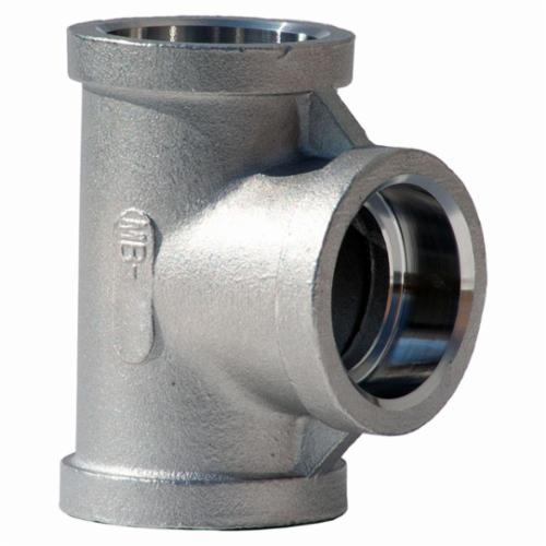 Merit Brass SWM406-24 Pipe Tee, 1-1/2 in Nominal, Socket Welded End Style, 150 lb