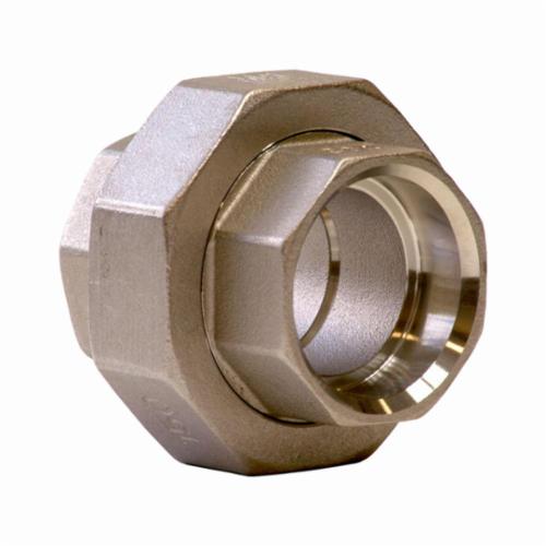 Merit Brass SWM487-24 Pipe Union, 1-1/2 in Nominal, Socket Welded End Style, 150 lb, 304/304L Stainless Steel