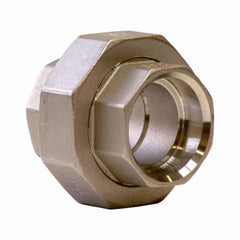 Merit Brass SWM487-24 Pipe Union, 1-1/2 in Nominal, Socket Welded End Style, 150 lb, 304/304L Stainless Steel