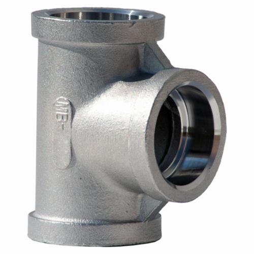 Merit Brass SWM606-32 Straight Pipe Tee, 2 in Nominal, Socket Welded End Style, 150 lb