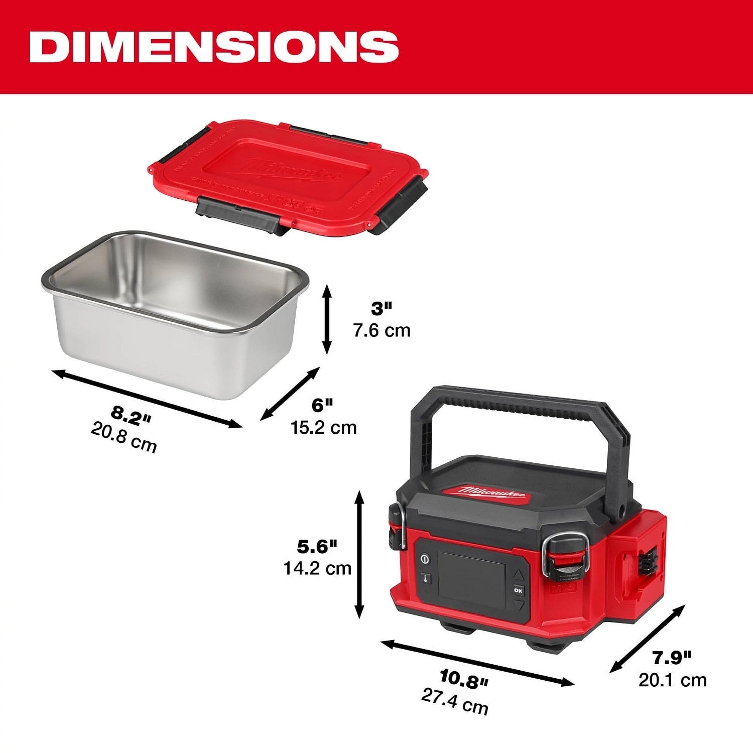 MILWAUKEE Milwaukee 0811-20 M18 Jobsite Lunch Warmer 18V (2 Containers)