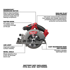 Milwaukee 2730-20 M18 Fuel 6-1/2 Inch Circular Saw Cordless Tool Only