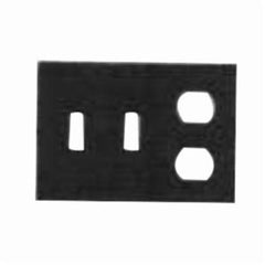 Mulberry 97543 Standard Combination Wallplate, 3 Gangs, 4-1/2 in H x 6-3/8 in W, 430 Stainless Steel