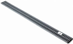 Nds 541 Mini Channel Drain 3' Channel Grate, Gray