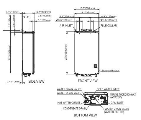 Noritz NRC661-OD-NG Tankless Water Heater 120000 BTU Outdoor Condensing Natural Gas