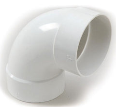 NDS 31P0 3 x 3 Hub x Hub White PVC Solvent Weld Long Radius Sewer and Drain 90D Elbow