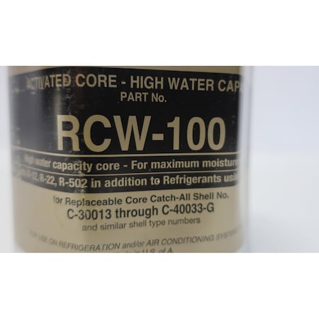 Sporlan RCW-100 Refrigerant Replaceable High Water Capacity Core