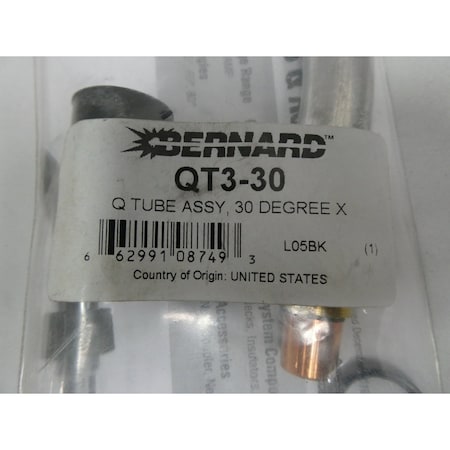 Bernard QT3-30 Mig Gun Q Tube Assembly 30Deg Other Welding Parts And Accessory