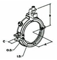 Bridgeport SGBS-383CL Split Bushing Insulated Grounding Zinc Plated Steel Size 1 Inch