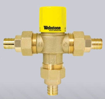 Webstone 74102W Thermostatic Mixing Valve 1/2 Inch x 1/2 Inch x 1/2 Inch