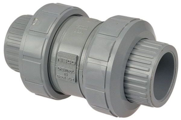 NIBCO MB801UA Chemtrol U51BC-V 1 Inch True Union CPVC Ball Check Valve U51BC-V-1