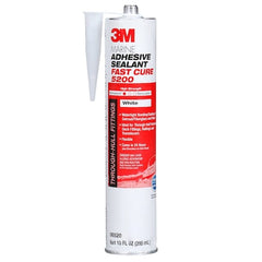 3M 7000000629 Marine Adhesive Sealant 5200 Fast Cure White 0.1 Gallon Cartridge 12 per Case