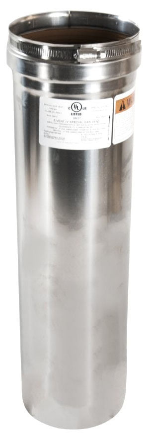 Z-Flex 2SVEPWCF0401 4 x 1', Gasketed, AL29-4C Stainless Steel, Single Wall, Special, Gas Vent Pipe