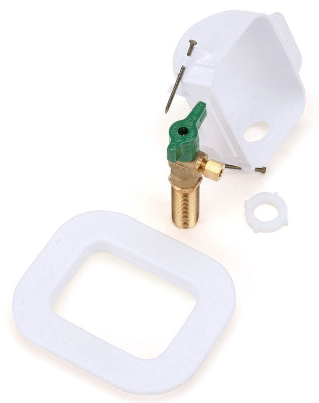 Oatey 39134 Ice Maker Outlet Box, 1/4 Turn, Lead-Free, 3-1/4 x 2-1/2 x 4