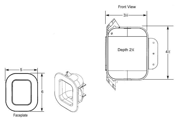 Oatey 39134 Ice Maker Outlet Box, 1/4 Turn, Lead-Free, 3-1/4 x 2-1/2 x 4