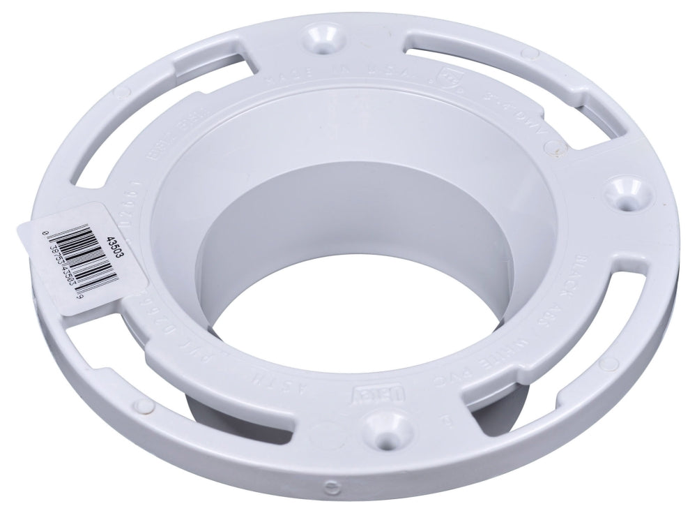 Oatey 43503 3 or 4 PVC Level Fit Solvent Weld Closet Flange