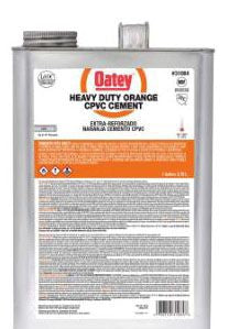 Oatey 31084 1 Gal Plastic Orange Pipe Cement