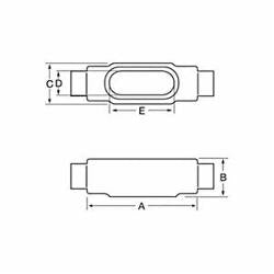 ABB C28-4X-G OCAL 3/4 in Gray PVC CTD UL4X C FM8