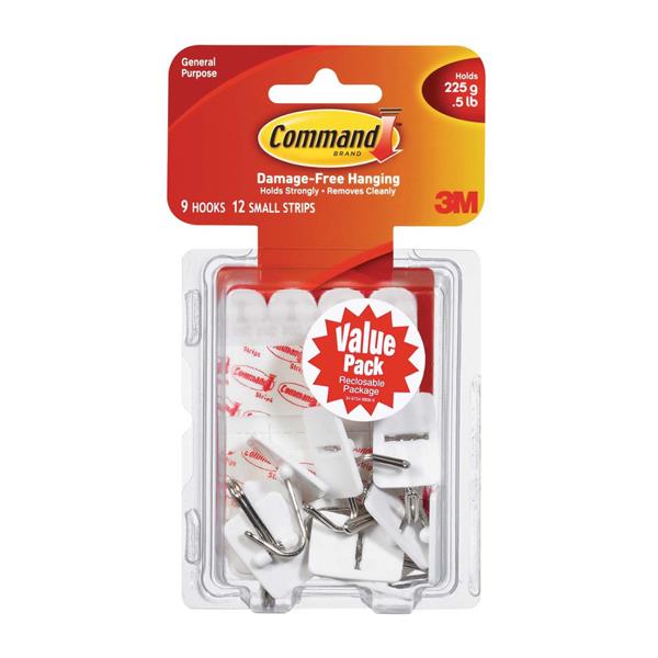 TRUE VALUE 17067-VP Command Small Wire Hook Value Pack