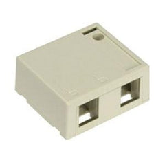 Leviton 41089-2IP Surface-Mount QuickPort Box, 2-Port, Ivory