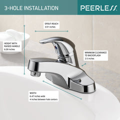 Peerless Faucet P131LF Core: Single Handle Bathroom Faucet in Chrome