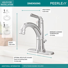 Peerless Faucet P1523LF Peerless Westchester Single-Handle Bathroom Faucet in Chrome