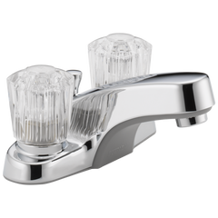 Peerless P245LF-M Delta Chrome Peerless Two Handle Lavatory Faucet With Pop-Up Two Handle Knob