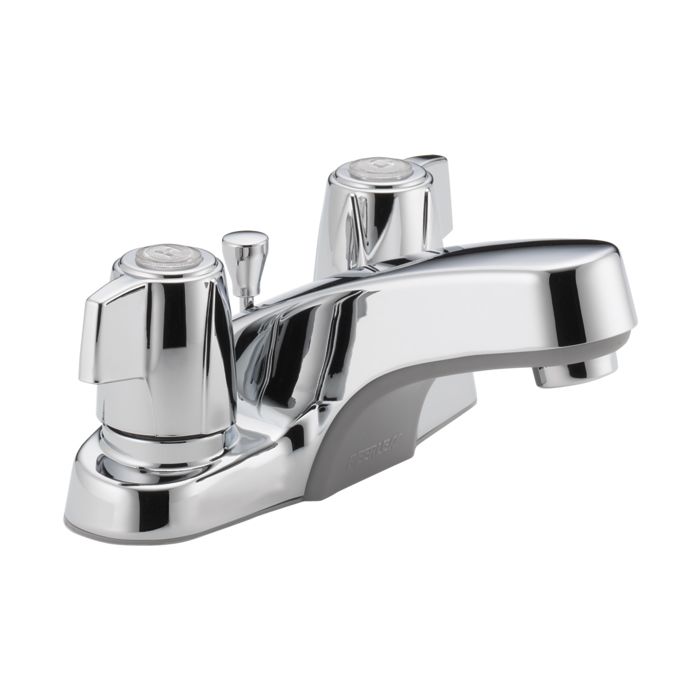 Peerless P246LF-M Delta Chrome Peerless Core Two Handle Bathroom Faucet Withpopup Two Handle Blade