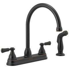 Peerless Faucet P2865LF-OB Peerless Elmhurst Two-Handle Kitchen Faucet with Spray Oil Rubbed Bronze