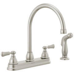 Peerless Faucet P2865LF-SS Peerless Elmhurst: Two-Handle Kitchen Faucet with Spray in Stainless