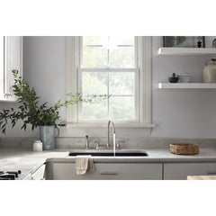 Peerless Faucet P2865LF-SS Peerless Elmhurst: Two-Handle Kitchen Faucet with Spray in Stainless