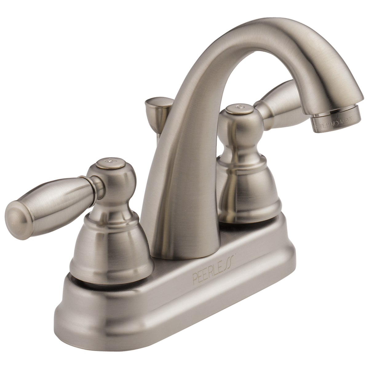 Peerless P299696LF-BN Delta Brushed Nickel Peerless Apex Two Handle Lavatory Faucet With Pop-Up Two Handle Lever