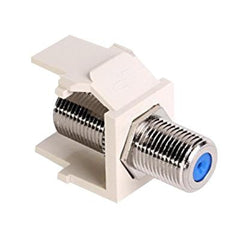 Leviton 41084-FTF QuickPort F-Type Adapter Feed Through Light Almond