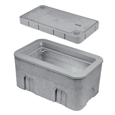 Oldcastle N09BOX Reinforced Concrete With Hardhat Plastic Cap Straight Wall Electrical Utility Pull Box 19-3/4 Inch x 14-1/4 Inch x 12 Inch