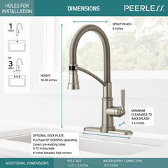 Peerless Faucet P7924LF-SS: Single-Handle Commercial Style Kitchen Faucet in Stainless