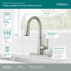 Peerless Faucet P7965LF-SS Pull-Down Kitchen Faucet in Stainless