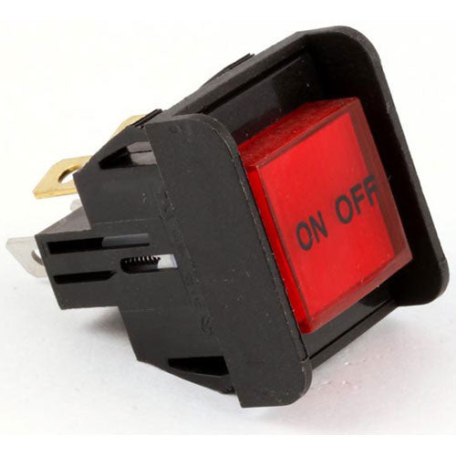 RED PUSH BUTTON SWITCH LIGHTED