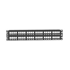 Panduit NKPP48FMY NetKey 48-Port Flush Patch Panel, RU, Black