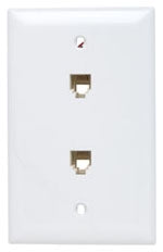 Pass & Seymour TPTE2W Wall Plate and Telephone Jack