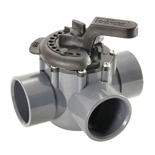 Pentair 263028 PVC Diverter Valve 3-Way 2 Inch Black