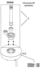 Pentair 590048 ColorCascade LED Bubbler Accessory Kit