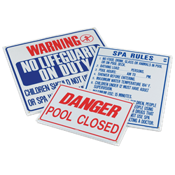 Pentair R230300 Sign Spa Rules 18x24