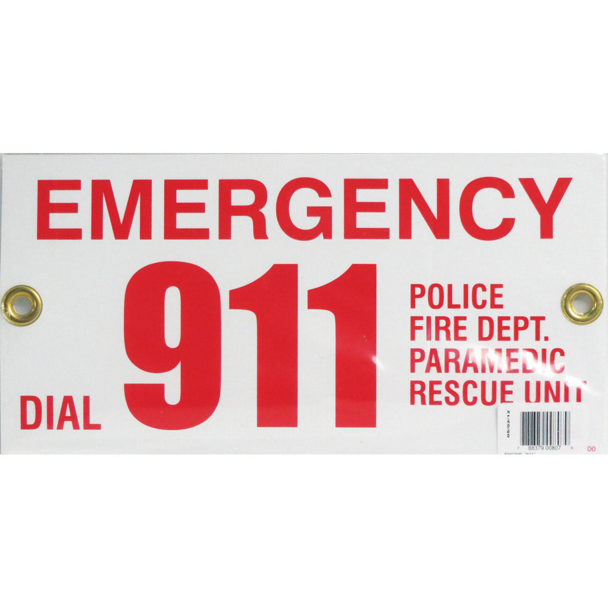 Rainbow R231700 Pentair Emergency Phone Number 911 Pool/Spa Sign | R231700