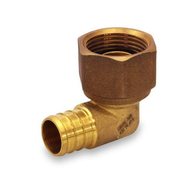 Everflow PFSL3434-NL 3/4 F1807 PEX X 3/4 FPT Swivel Elbow (Brass Nut) Lead Free